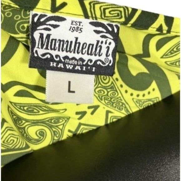 MANUHEALII Green Long Sleeve Pull-over Poly Blend Blouse Women - Size M L - Picture 3 of 4